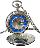Residenz Blau Taschenuhr mit Doppelter Abdeckung - AS 9228